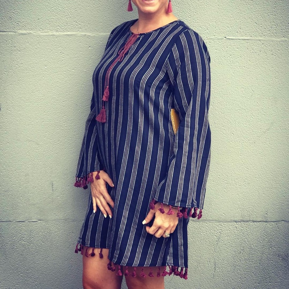 Andrée by Unit tassel trim dress NEW boutique